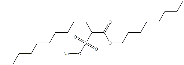 2-(Sodiosulfo)dodecanoic acid octyl ester Structure