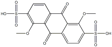 1,5-Dimethoxy-9,10-dihydro-9,10-dioxoanthracene-2,6-disulfonic acid 结构式