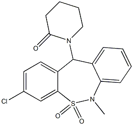 3-Chloro-6,11-dihydro-6-methyl-11-(2-oxopiperidino)dibenzo[c,f][1,2]thiazepine 5,5-dioxide