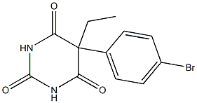 5-(p-Bromophenyl)-5-ethylbarbituric acid Structure