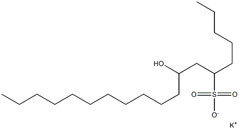 8-Hydroxynonadecane-6-sulfonic acid potassium salt,,结构式