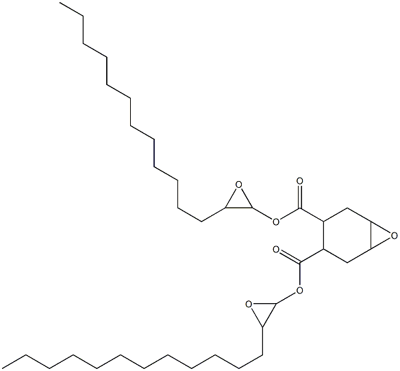 7-Oxabicyclo[4.1.0]heptane-3,4-dicarboxylic acid bis(1,2-epoxytetradecan-1-yl) ester Structure