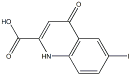 6-Iodo-1,4-dihydro-4-oxoquinoline-2-carboxylic acid Struktur