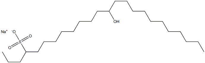 13-Hydroxytetracosane-4-sulfonic acid sodium salt Structure
