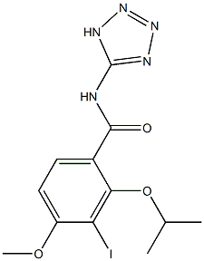 2-Isopropyloxy-3-iodo-4-methoxy-N-(1H-tetrazol-5-yl)benzamide Structure