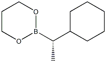 2-[(S)-1-Cyclohexylethyl]-1,3,2-dioxaborinane Structure