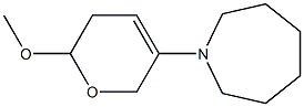 3,6-Dihydro-2-methoxy-5-[(hexahydro-1H-azepin)-1-yl]-2H-pyran Struktur