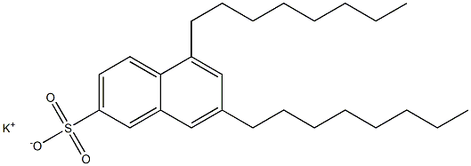 5,7-Dioctyl-2-naphthalenesulfonic acid potassium salt Struktur