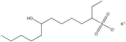 8-Hydroxytridecane-3-sulfonic acid potassium salt Structure
