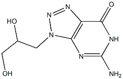 5-Amino-3-(2,3-dihydroxypropyl)-3H-1,2,3-triazolo[4,5-d]pyrimidin-7(6H)-one Struktur