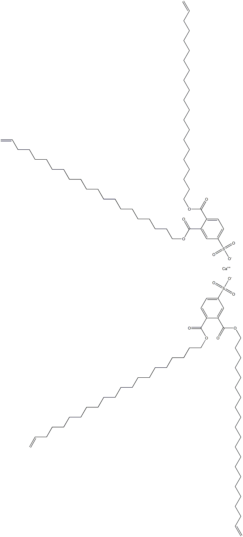 Bis[3,4-di(20-henicosenyloxycarbonyl)benzenesulfonic acid]calcium salt Structure