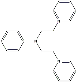 1,1'-[(フェニルイミノ)ビス(2,1-エタンジイル)]ビスピリジニウム 化学構造式