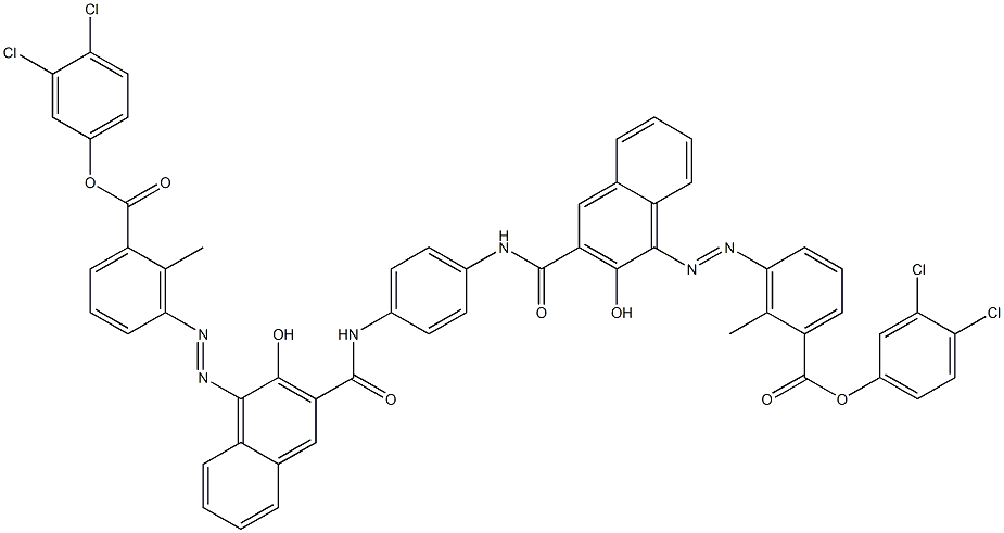 1,4-Bis[1-[[6-methyl-5-(3,4-dichlorophenoxycarbonyl)phenyl]azo]-2-hydroxy-3-naphthoylamino]benzene