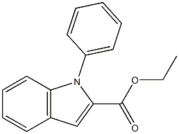 1-Phenyl-1H-indole-2-carboxylic acid ethyl ester Struktur