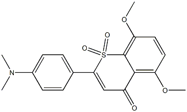 5,8-Dimethoxy-2-(4-dimethylaminophenyl)-4-oxo-4H-1-benzothiopyran 1,1-dioxide