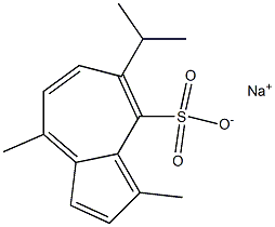 1,4-Dimethyl-7-(1-methylethyl)-8-azulenesulfonic acid sodium salt Structure