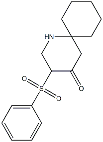 3-Phenylsulfonyl-1-azaspiro[5.5]undecan-4-one Struktur