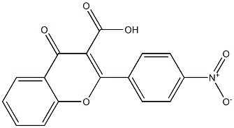 2-[4-Nitrophenyl]-4-oxo-4H-1-benzopyran-3-carboxylic acid Structure