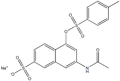 7-Acetylamino-5-tosyloxy-2-naphthalenesulfonic acid sodium salt,,结构式