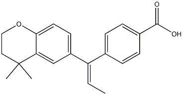4-[(E)-1-[(3,4-Dihydro-4,4-dimethyl-2H-1-benzopyran)-6-yl]-1-propenyl]benzoic acid Struktur