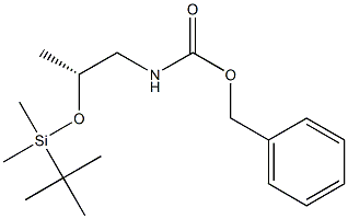(2R)-N-(Benzyloxycarbonyl)-2-[[dimethyl(tert-butyl)silyl]oxy]propan-1-amine 结构式