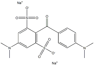 2-(4-ジメチルアミノベンゾイル)-5-ジメチルアミノ-1,3-ベンゼンジスルホン酸二ナトリウム 化学構造式