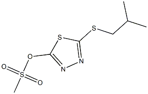 Methanesulfonic acid 5-(2-methylpropylthio)-(1,3,4-thiadiazol-2-yl) ester Structure