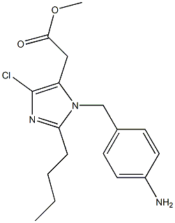 2-Butyl-4-chloro-1-[4-aminobenzyl]-1H-imidazole-5-acetic acid methyl ester Structure