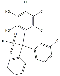 (3-Chlorophenyl)(2,3,4-trichloro-5,6-dihydroxyphenyl)phenylmethanesulfonic acid|