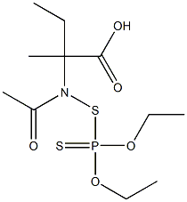 2-[[(Diethoxyphosphinothioyl)thio]acetylamino]-2-methylbutanoic acid,,结构式