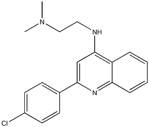 4-(2-Dimethylaminoethylamino)-2-(4-chlorophenyl)quinoline,,结构式