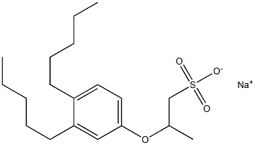 2-(3,4-Dipentylphenoxy)propane-1-sulfonic acid sodium salt 结构式