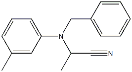 N-(1-シアノエチル)-N-ベンジル-m-トルイジン 化学構造式