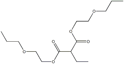 エチルマロン酸ビス(2-プロポキシエチル) 化学構造式