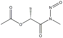 [2R,(+)]-2-(アセチルオキシ)-N-メチル-N-ニトロソプロピオンアミド 化学構造式