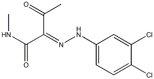 2-[2-(3,4-ジクロロフェニル)ヒドラゾノ]-1-(メチルアミノ)ブタン-1,3-ジオン 化学構造式