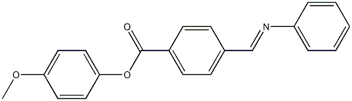 4-[(Phenylimino)methyl]benzoic acid 4-methoxyphenyl ester 结构式