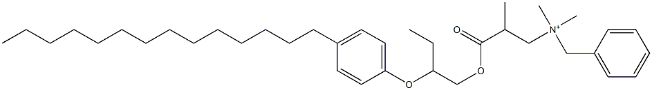 N,N-Dimethyl-N-benzyl-N-[2-[[2-(4-tetradecylphenyloxy)butyl]oxycarbonyl]propyl]aminium Structure