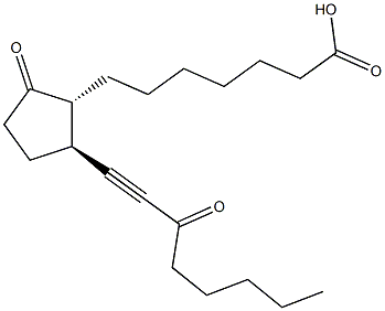 9,15-ジオキソプロスタ-13-イン-1-酸 化学構造式