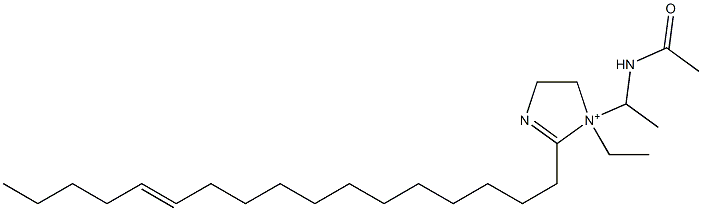 1-[1-(Acetylamino)ethyl]-1-ethyl-2-(12-heptadecenyl)-2-imidazoline-1-ium,,结构式