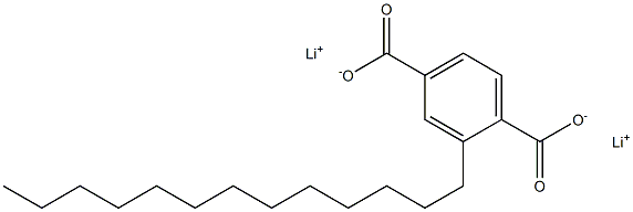 2-Tridecylterephthalic acid dilithium salt,,结构式