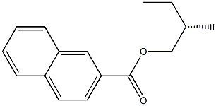 (+)-2-ナフトエ酸[(S)-2-メチルブチル] 化学構造式