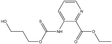 3-(3-ヒドロキシプロピルオキシチオカルボニルアミノ)ピリジン-2-カルボン酸エチル 化学構造式