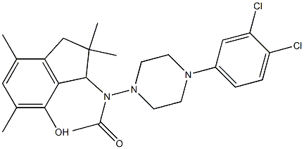  2,3-Dihydro-3-[[4-(3,4-dichlorophenyl)-1-piperazinyl]acetylamino]-2,2,5,7-tetramethyl-1H-inden-4-ol