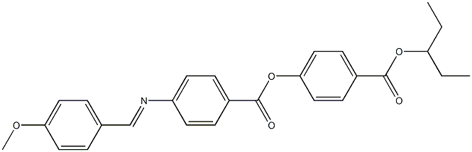 4-[4-(4-Methoxybenzylideneamino)benzoyloxy]benzoic acid (1-ethylpropyl) ester 结构式