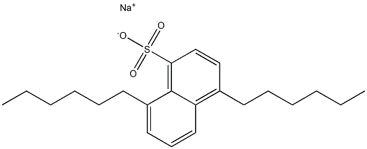 4,8-ジヘキシル-1-ナフタレンスルホン酸ナトリウム 化学構造式