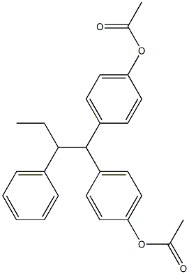 [4,4'-(2-フェニルブチリデン)ビスフェノール]ジアセタート 化学構造式