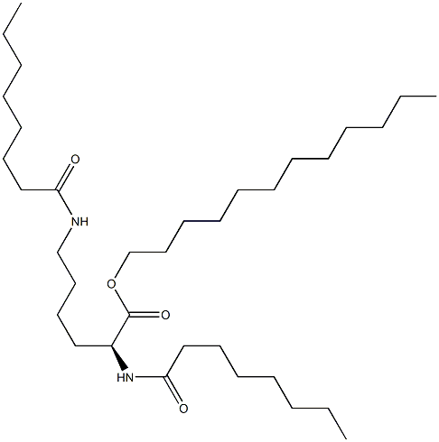 N2,N6-ジオクタノイル-L-リシンドデシル 化学構造式