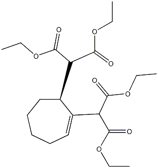 (1S)-2-Cycloheptene-1,2-dimalonic acid tetraethyl ester Structure