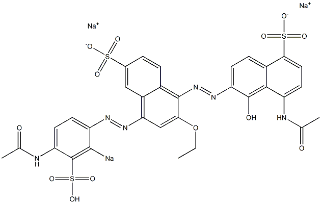 8'-Acetylamino-4-[(4-acetylamino-2-sodiosulfophenyl)azo]-2-ethoxy-1'-hydroxy[1,2'-azobisnaphthalene]-5',6-disulfonic acid disodium salt|